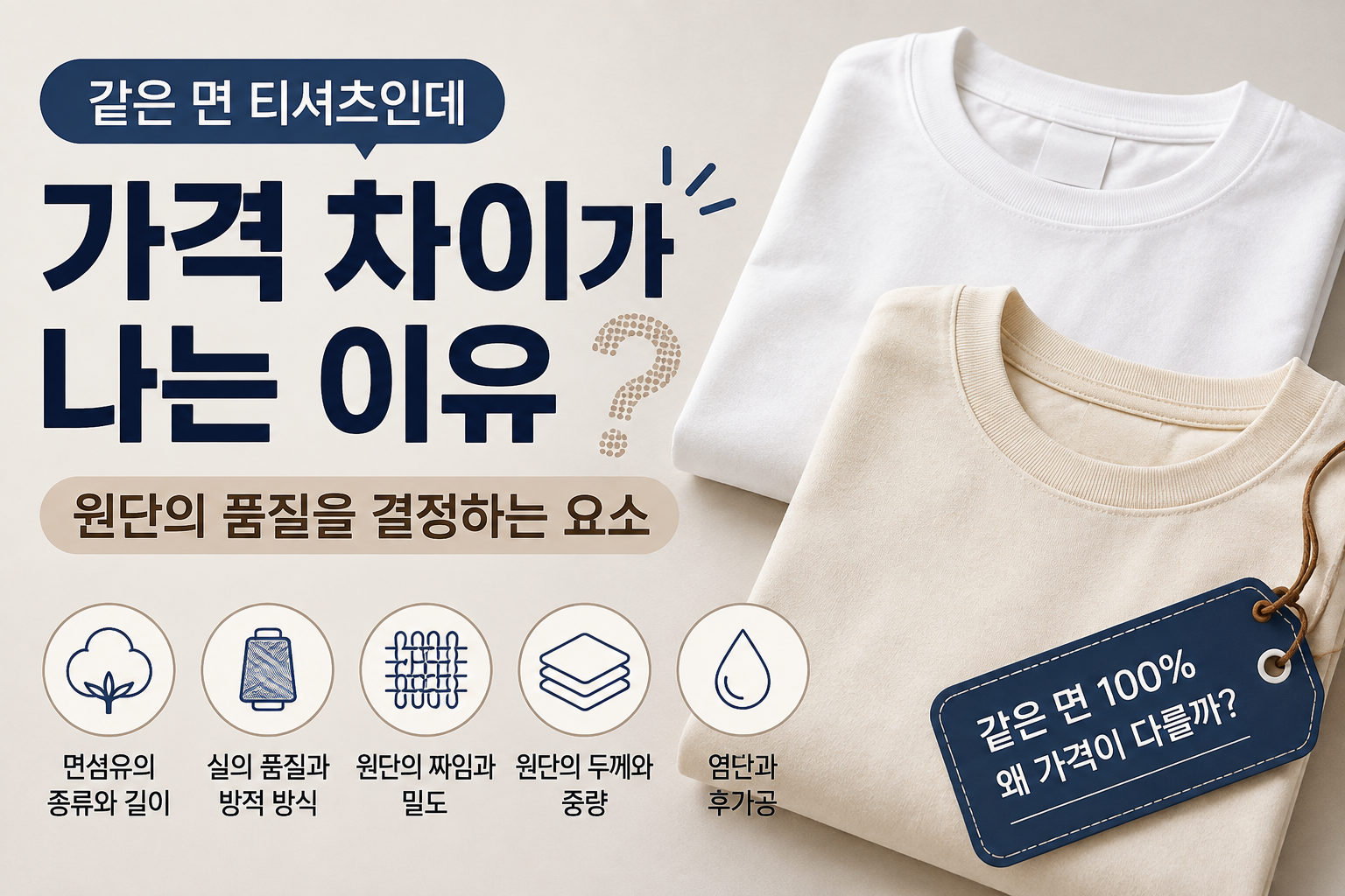 면 티셔츠 가격 차이의 비밀