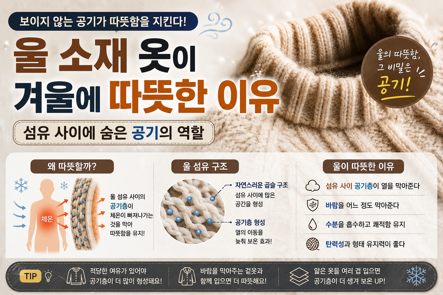 울의 따뜻함, 숨은 공기층의 비밀