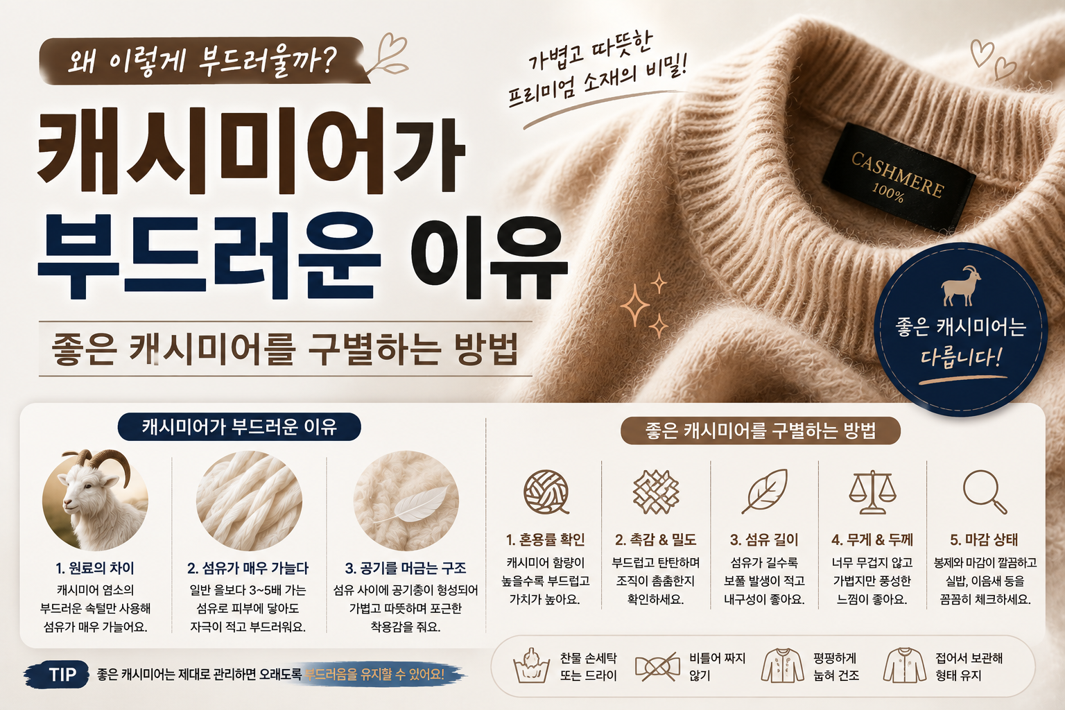 캐시미어가 부드러운 이유